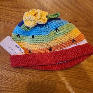 NWT Crocheted Rainbow Berry Newborn Hat